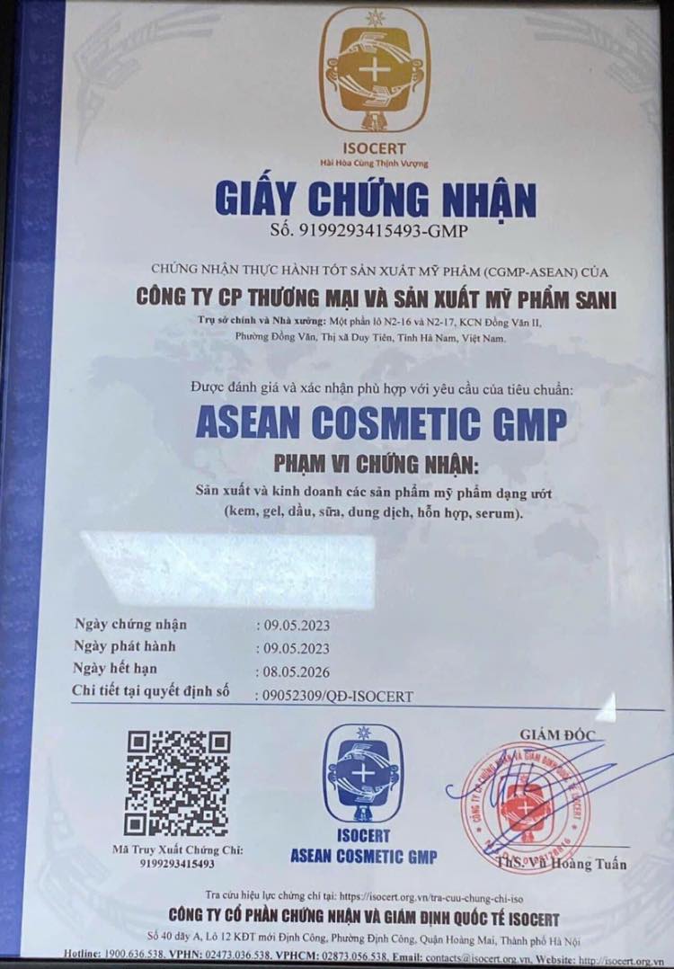 CÔNG TY CP TM VÀ SX MỸ PHẨM SANI – Đối tác gia công mỹ phẩm hàng đầu the